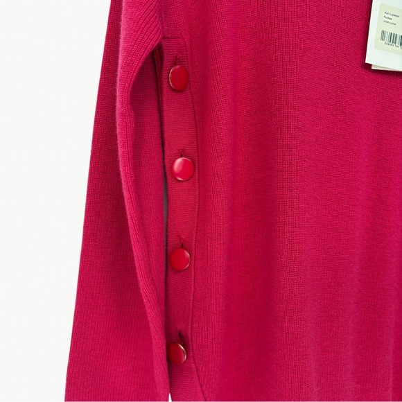 Sézane Clément Merino Wool Cotton Sweater Sz Small Fuchsia Pink French Chic New - Picture 11 of 15